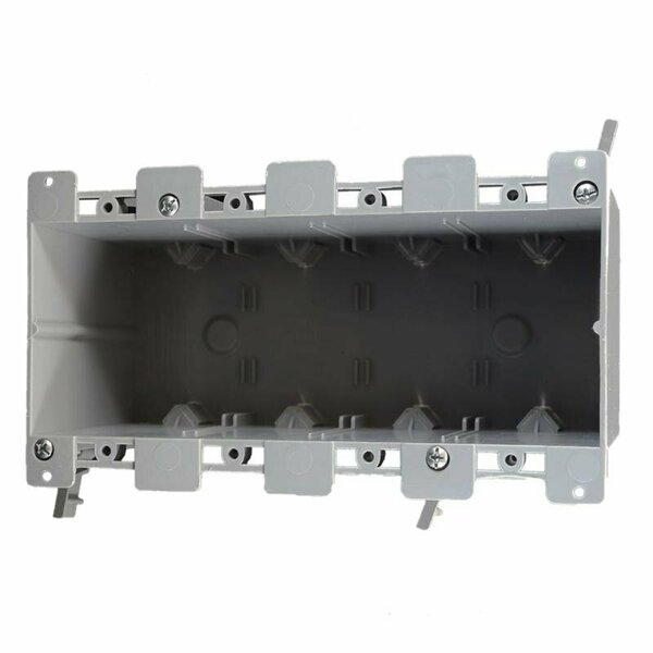 Cantex Electrical Box, 68 cu in, Outlet Box, 4 Gang, PVC, Rectangular EZ68QO